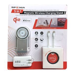 Spider 5 in 1 Magnetic Wireless Charging Stand, Apple Compatible